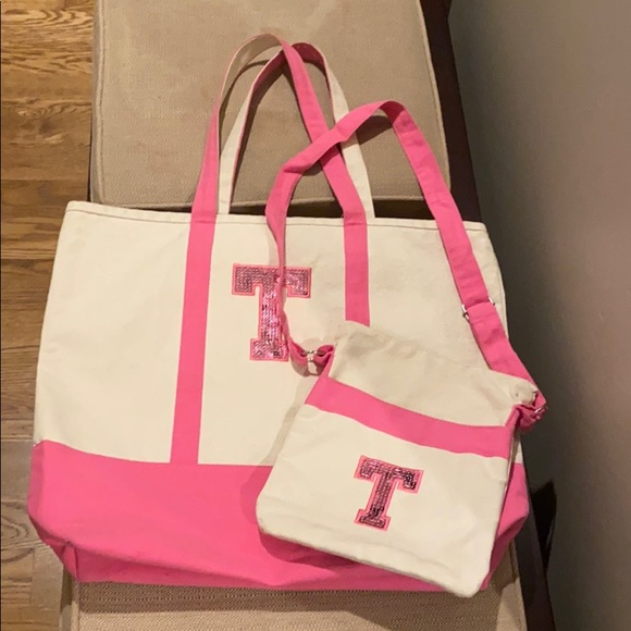 Matching canvas Tote & Cross body bag - Picture 1 of 8